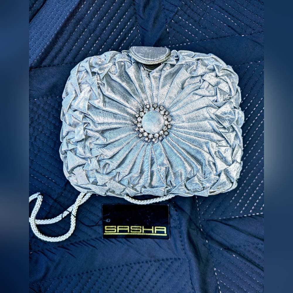 Satin Silver  - Party purse